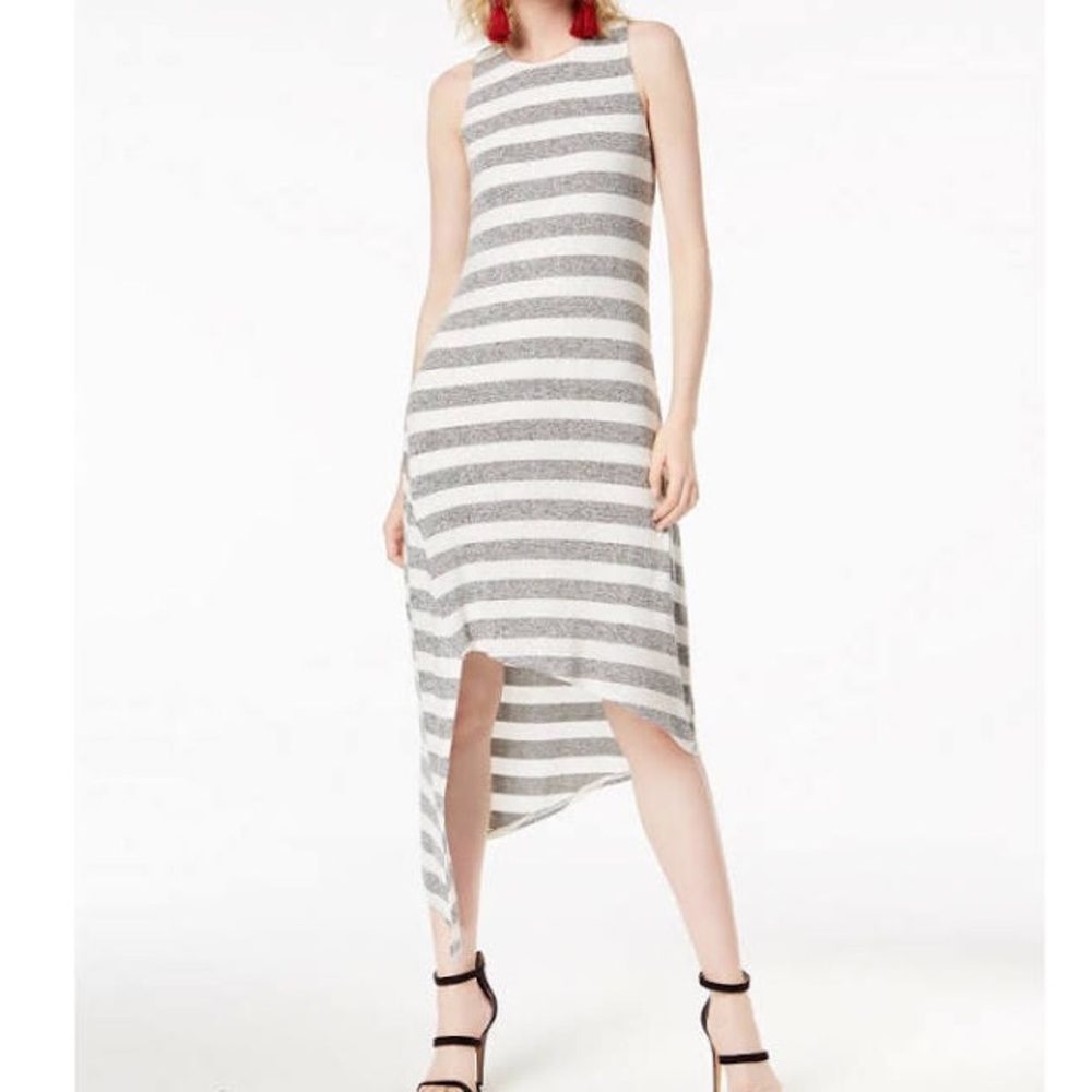 Asymmetrical Bar III Striped Dress